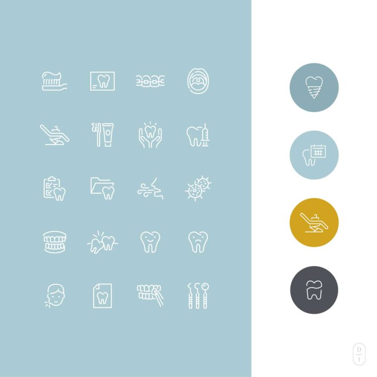 Icons Brand Design für Bache & Werber Zahnärztinnen – Designtouch Agatha Grapenthin