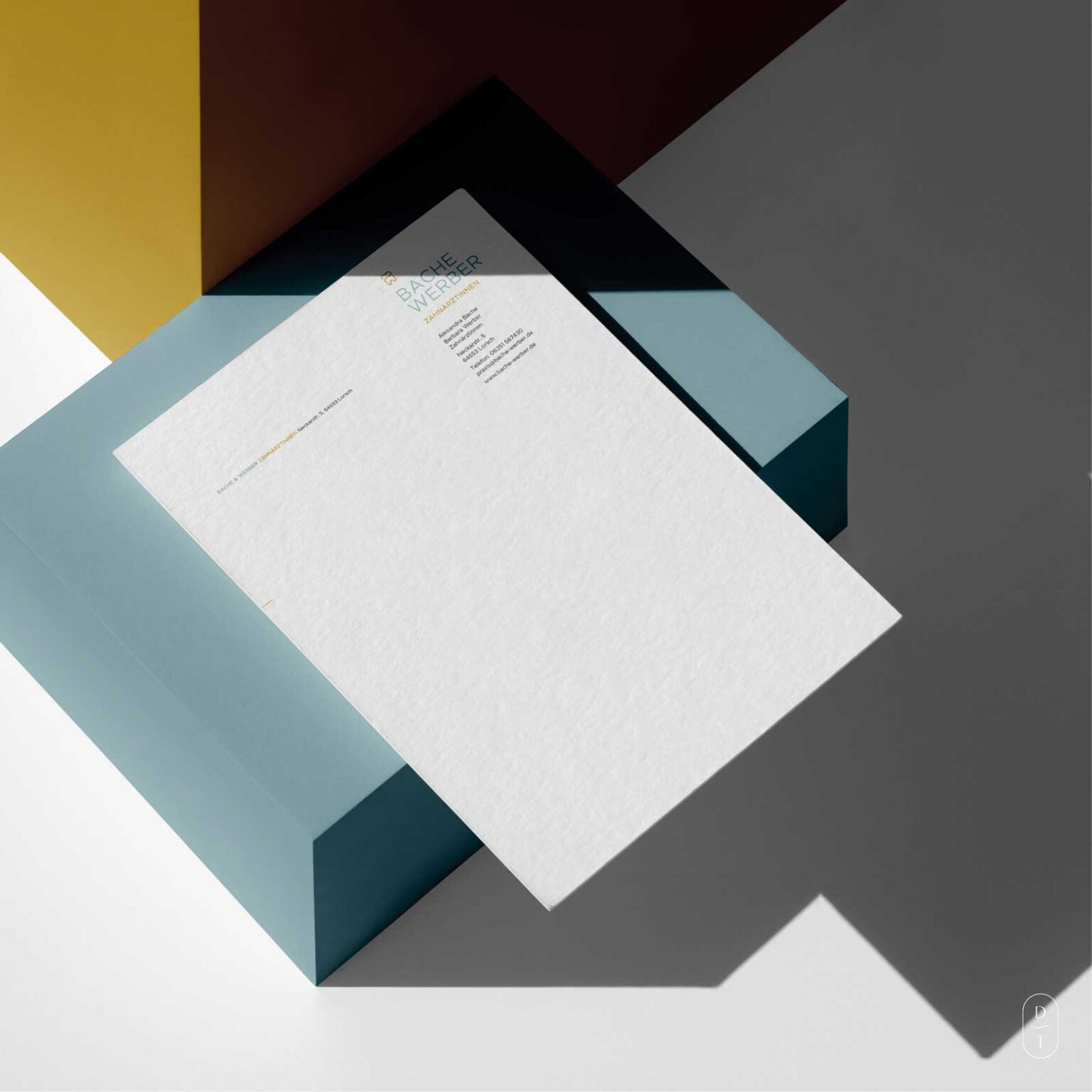 Briefpapier Brand Design für Bache & Werber Zahnärztinnen – Designtouch Agatha Grapenthin