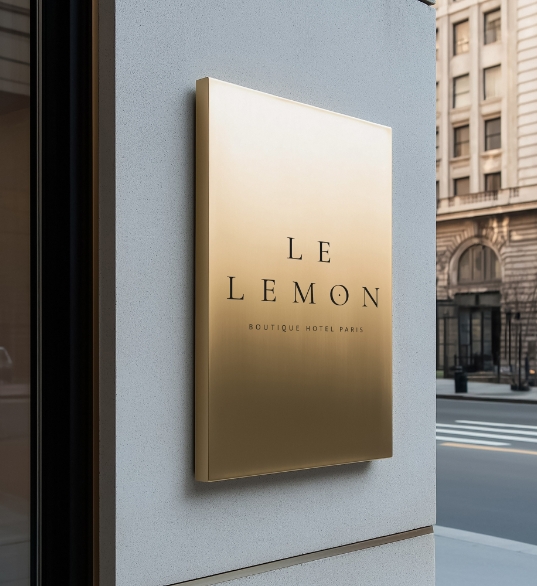 Firmenschild Brand Design für Le Lemon – Designtouch Agatha Grapenthin